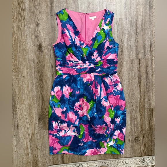 Shoshanna Dresses & Skirts - Shoshanna • Watercolor Floral Silk Blend Dress